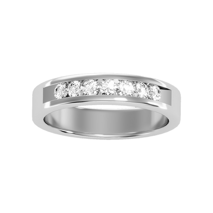 Graceful Broad Band Ring In 925 Sterling Silver - Six