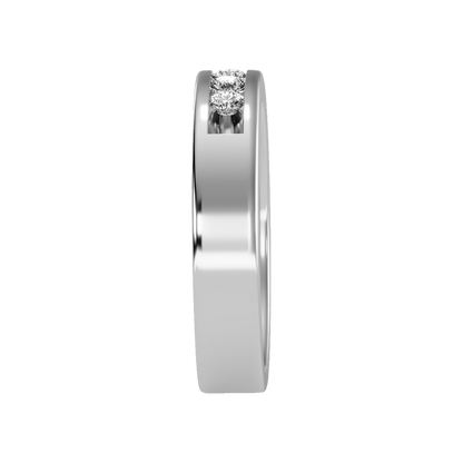 Graceful Broad Band Ring In 925 Sterling Silver - Seven