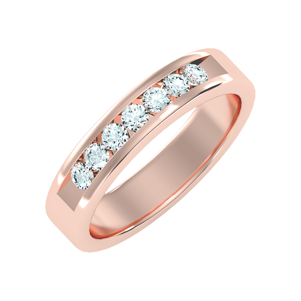 Graceful Broad Band Ring - Nine