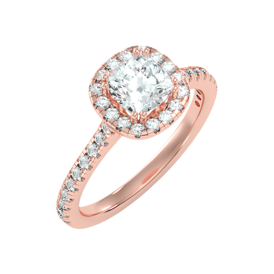 Graceful Solitaire Ring In 925 Sterling Silver - One