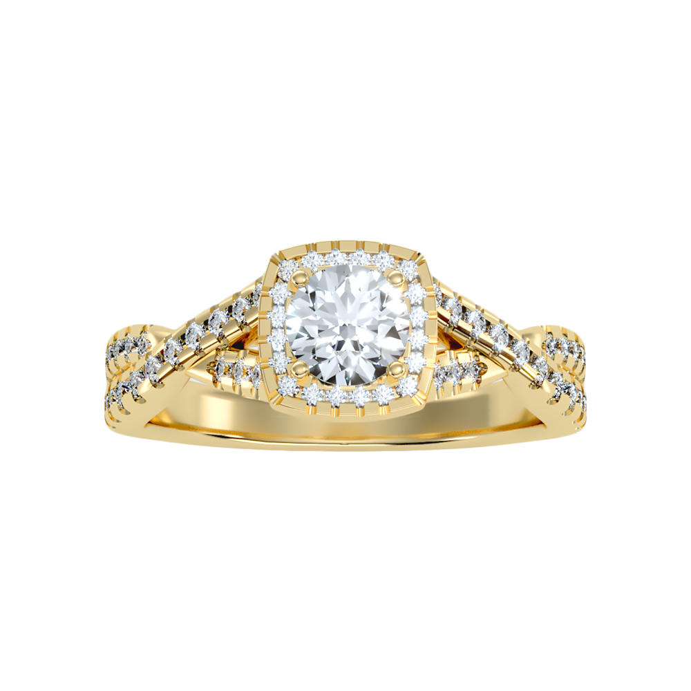 Grace Halo Ring In 925 Sterling Silver - Ten