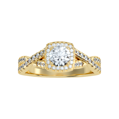 Grace Halo Ring In 925 Sterling Silver - Ten