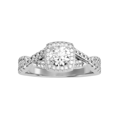 Grace Halo Ring In 925 Sterling Silver - Three
