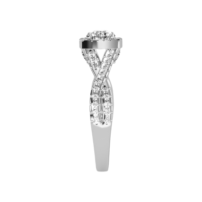 Grace Halo Ring In 925 Sterling Silver - Four