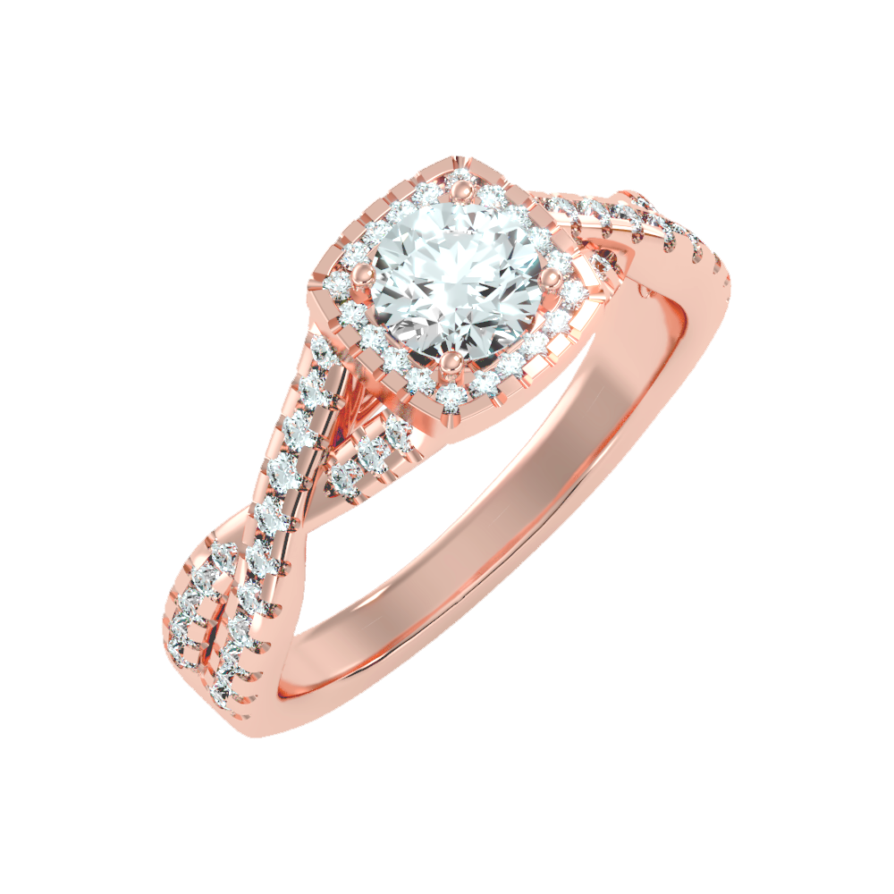 Grace Halo Ring In 925 Sterling Silver - Five
