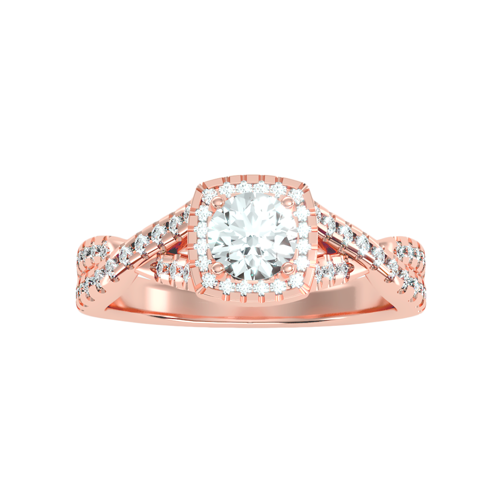 Grace Halo Ring In 925 Sterling Silver - Six