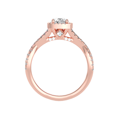 Grace Halo Ring In 925 Sterling Silver - Eight
