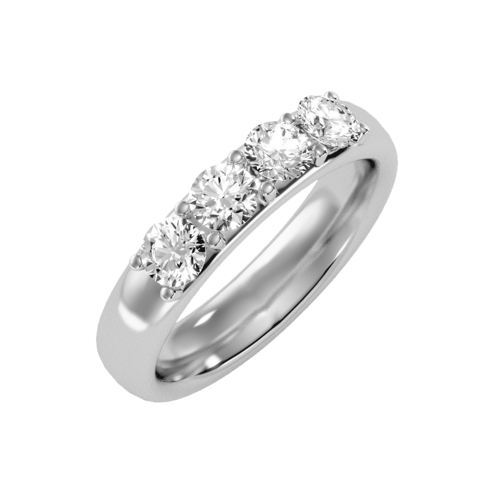 Grace Quad Stone Ring In 925 Sterling Silver - One