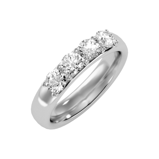 Grace Quad Stone Ring In 925 Sterling Silver - One