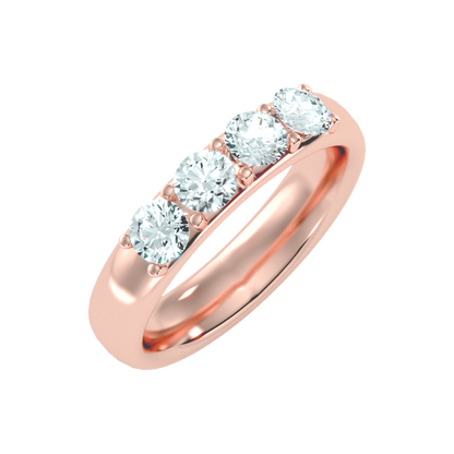 Grace Quad Stone Ring In 925 Sterling Silver - Five