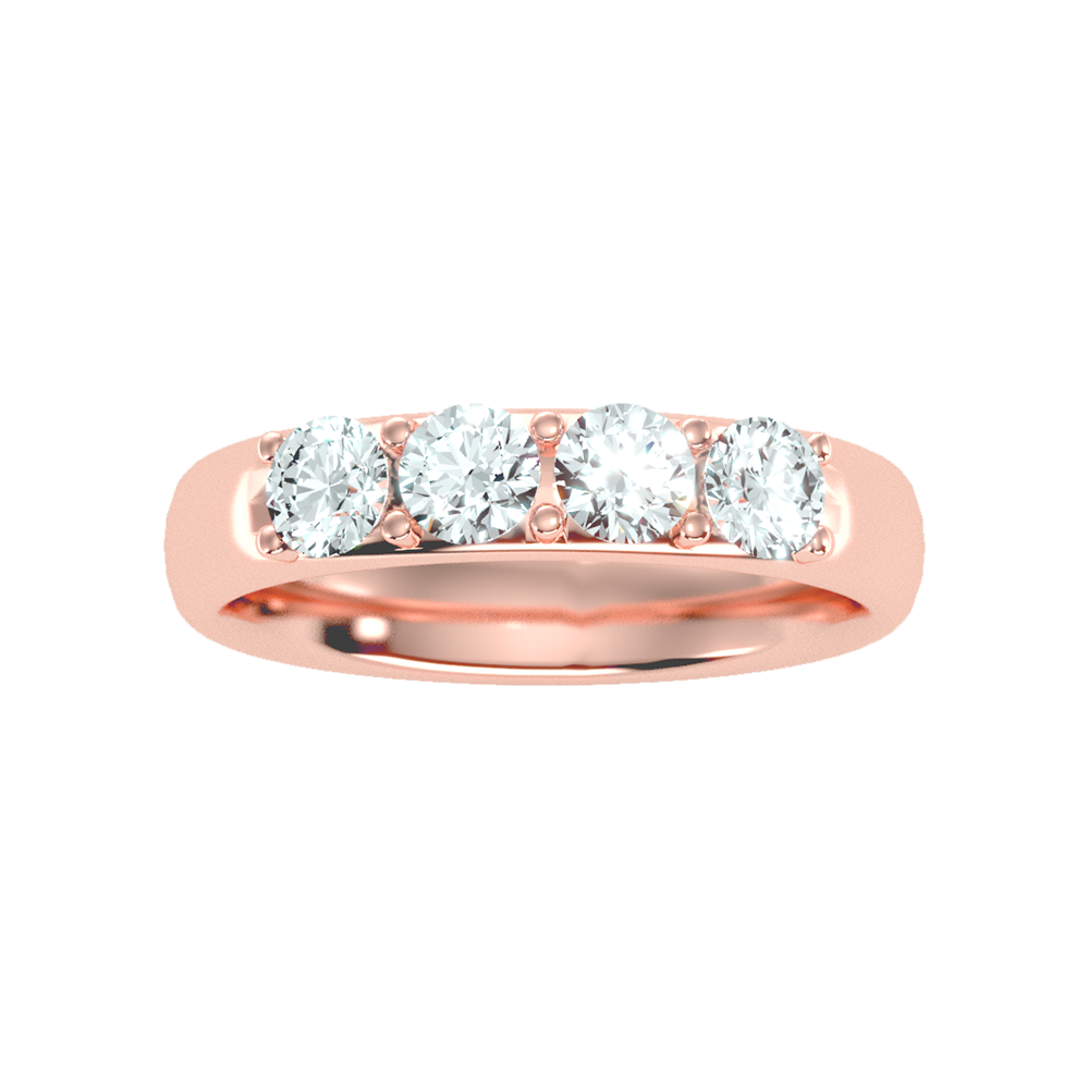 Grace Quad Stone Ring In 925 Sterling Silver - Six