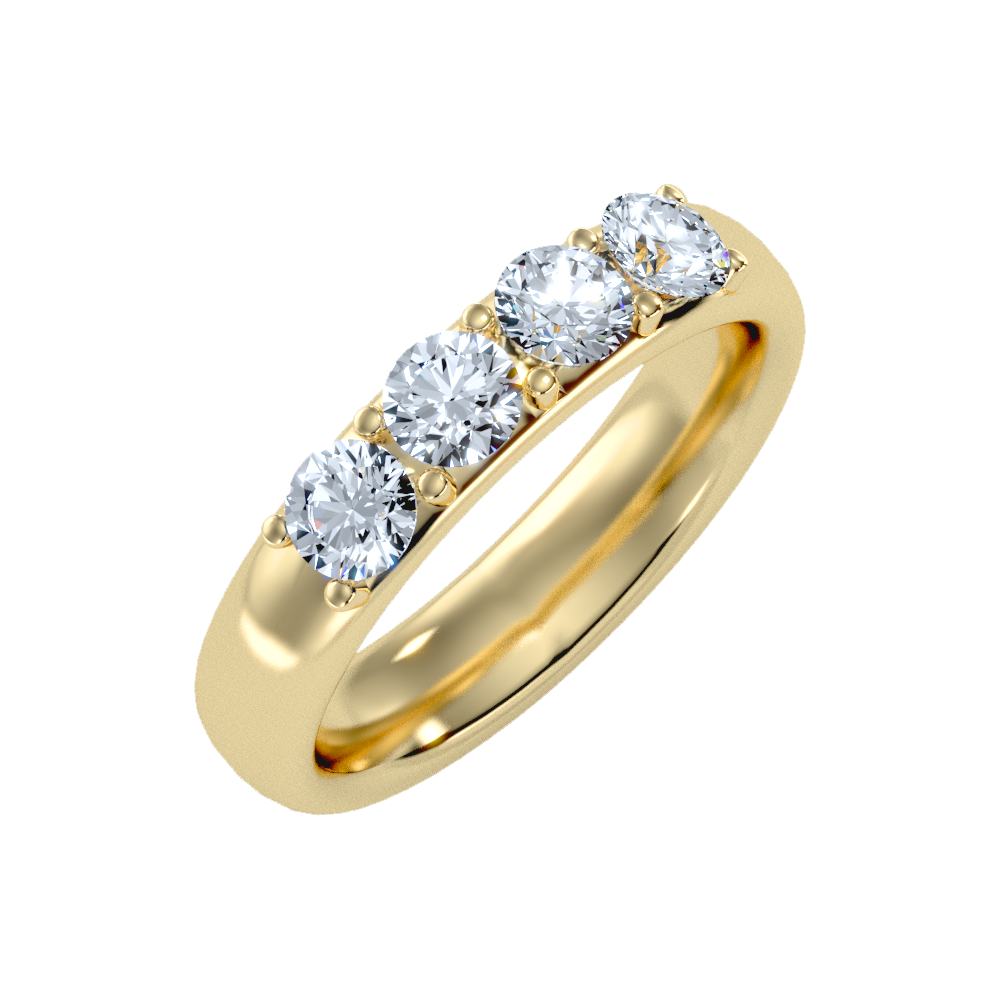 Grace Quad Stone Ring In 925 Sterling Silver - Nine