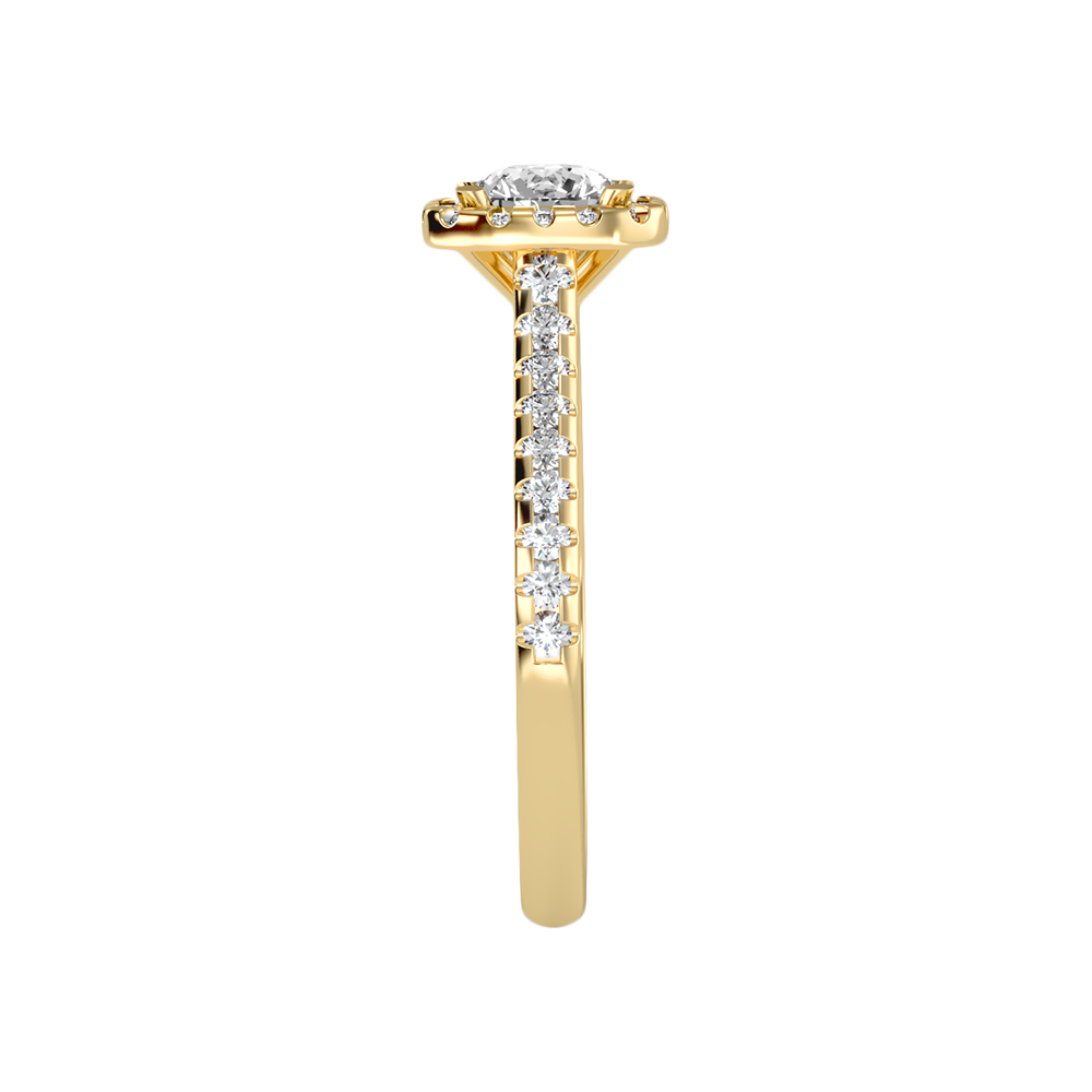 Grandeur Halo Ring In 925 Sterling Silver - Eleven