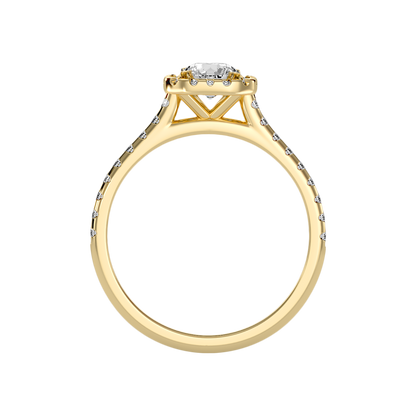 Grandeur Halo Ring In 925 Sterling Silver - Twelve