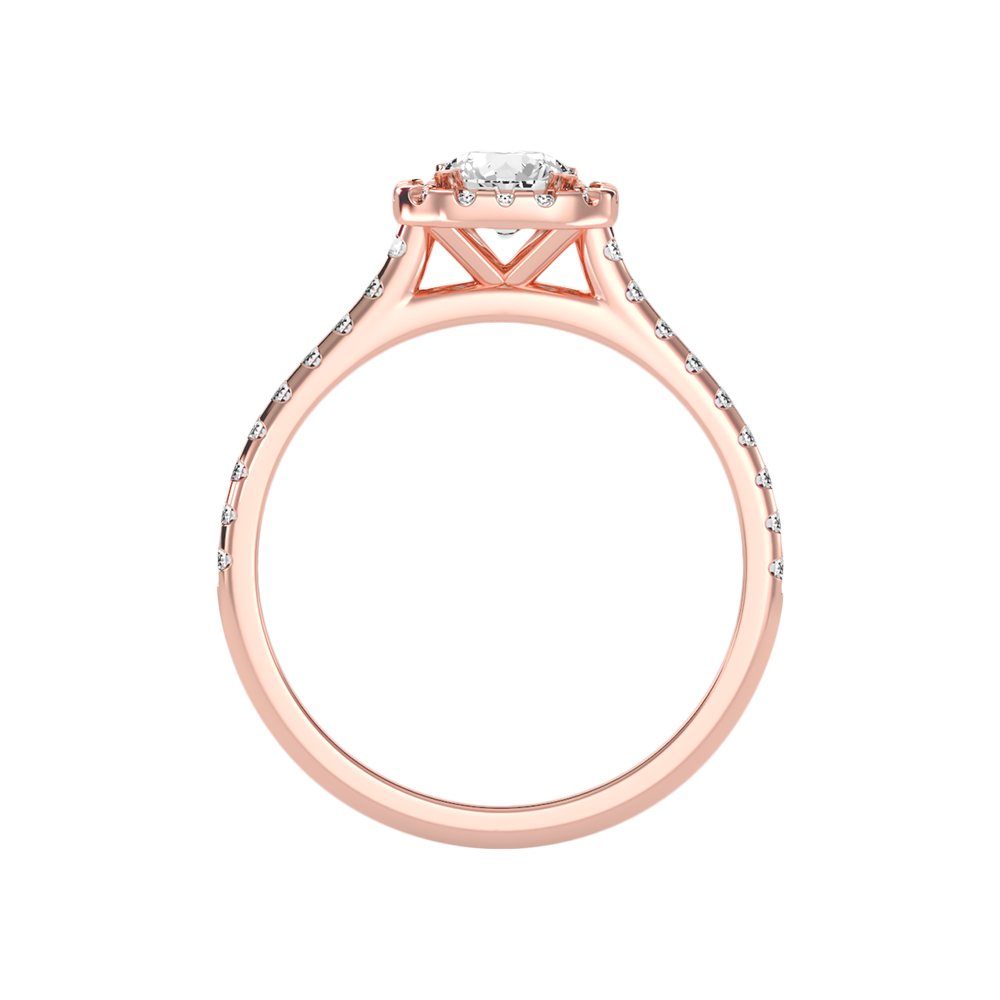 Grandeur Halo Ring In 925 Sterling Silver - Six