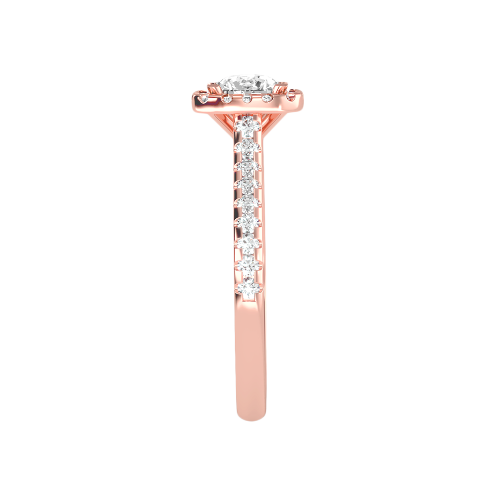 Grandeur Halo Ring In 925 Sterling Silver - Eight