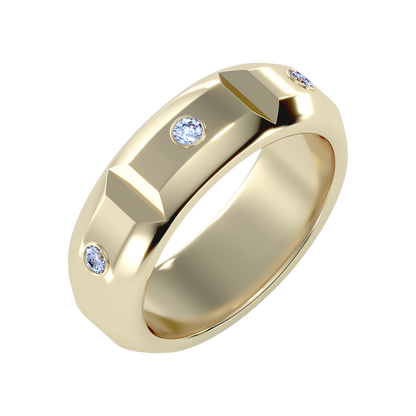 Grandeur Men's Broad Band Ring - One