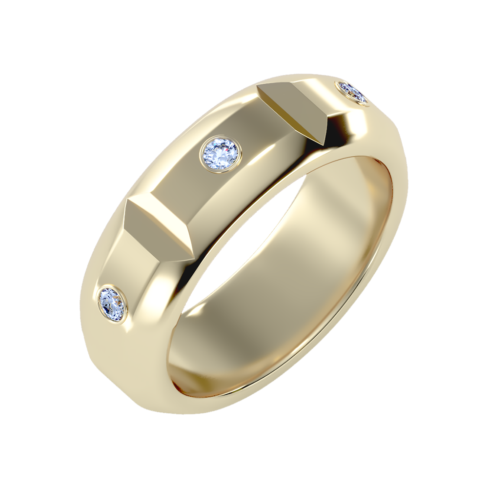 Grandeur Men's Broad Band Ring In 925 Sterling Silver - One