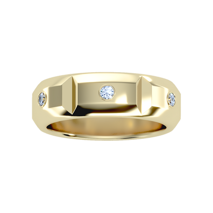 Grandeur Men's Broad Band Ring In 925 Sterling Silver - Three