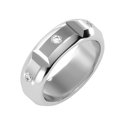 Grandeur Men's Broad Band Ring In 925 Sterling Silver - Five