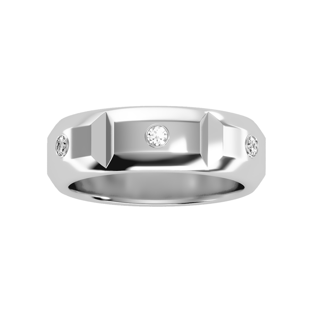 Grandeur Men's Broad Band Ring - Six