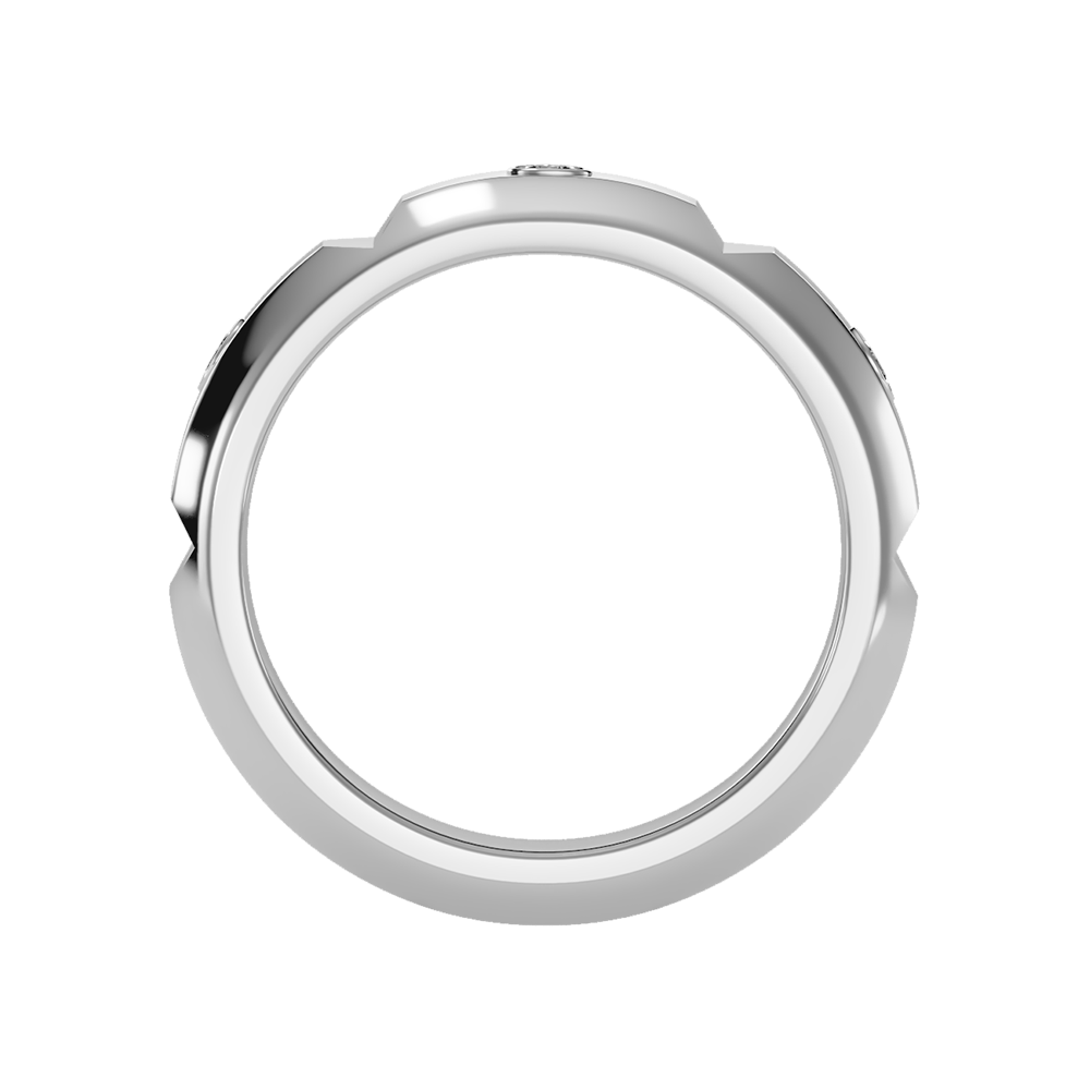 Grandeur Men's Broad Band Ring In 925 Sterling Silver - Eight