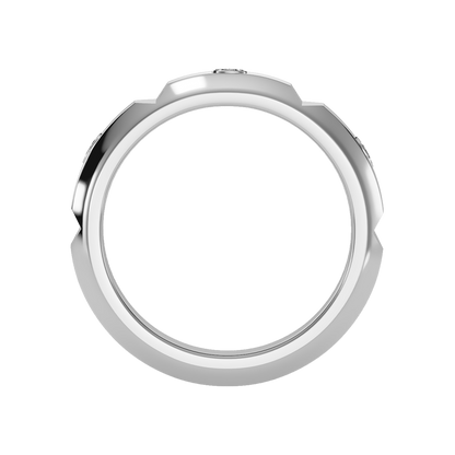 Grandeur Men's Broad Band Ring In 925 Sterling Silver - Eight