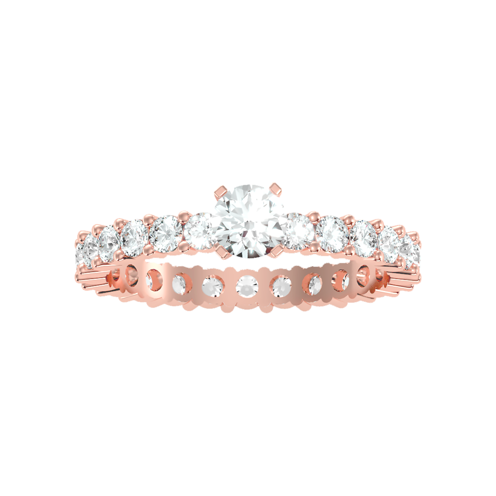Grandiose Solitaire Ring In 925 Sterling Silver - Two