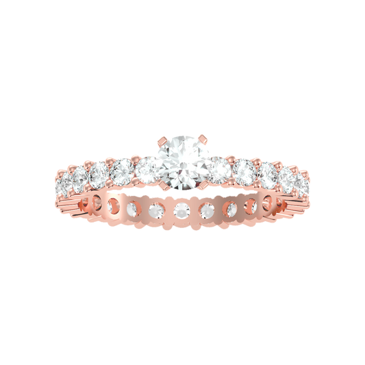Grandiose Solitaire Ring In 925 Sterling Silver - Two