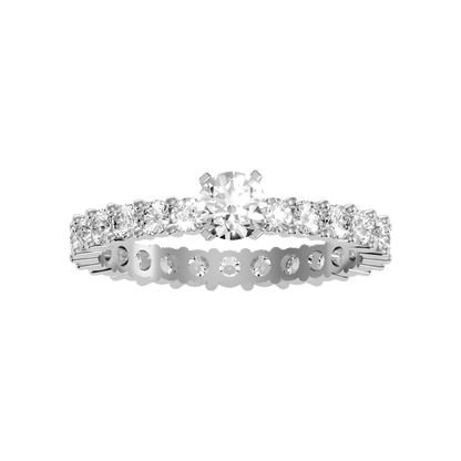 Grandiose Solitaire Ring In 925 Sterling Silver - Six