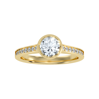 Grand Solitaire Ring In 925 Sterling Silver - Ten