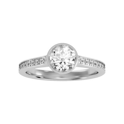 Grand Solitaire Ring In 925 Sterling Silver - Three