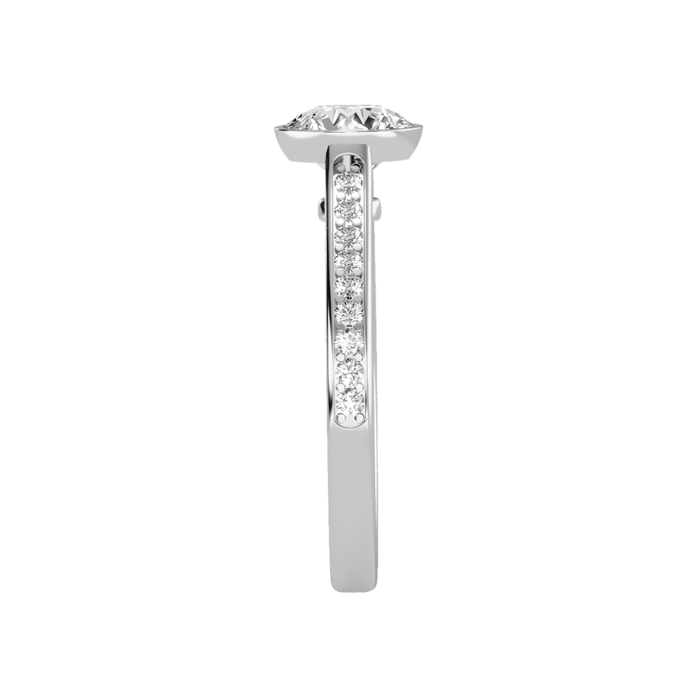Grand Solitaire Ring In 925 Sterling Silver - Four