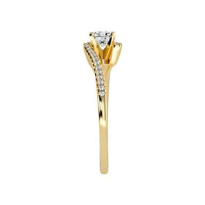 Groovy Diamond Ring In 925 Sterling Silver - Eleven