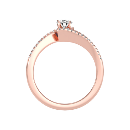 Groovy Diamond Ring In 925 Sterling Silver - Four