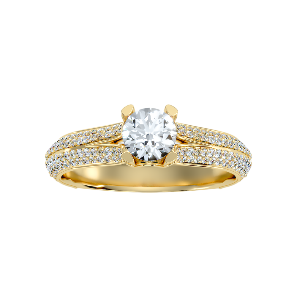 Guapo Solitaire Ring In 925 Sterling Silver - Three