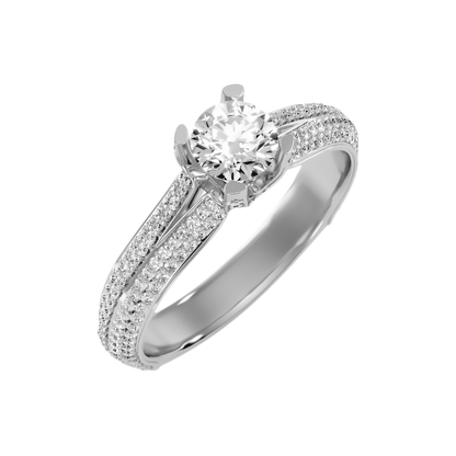 Guapo Solitaire Ring In 925 Sterling Silver - Five
