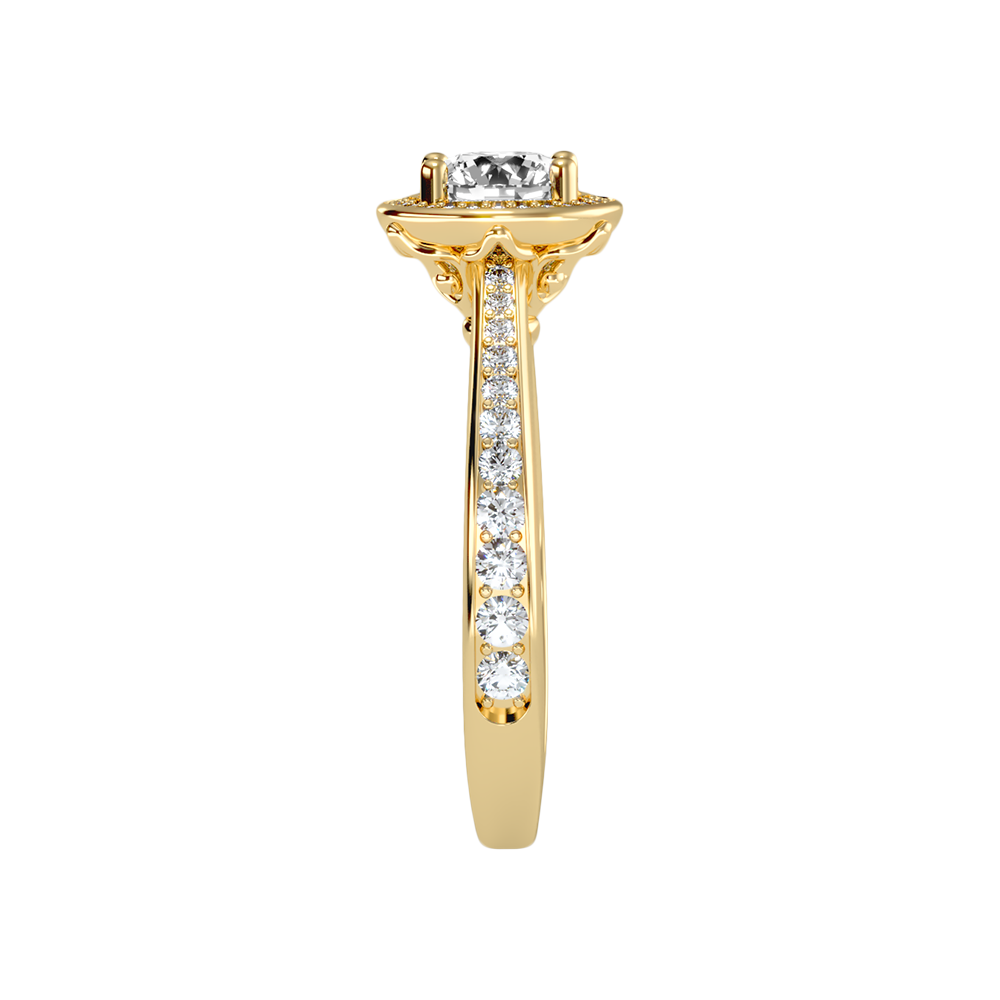 Gulony Classic Halo Diamond Engagement Ring In 925 Sterling Silver - Eleven
