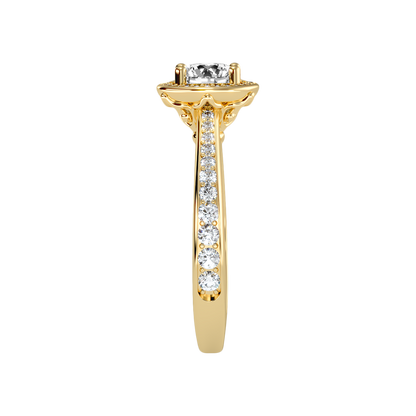 Gulony Classic Halo Diamond Engagement Ring - Eleven