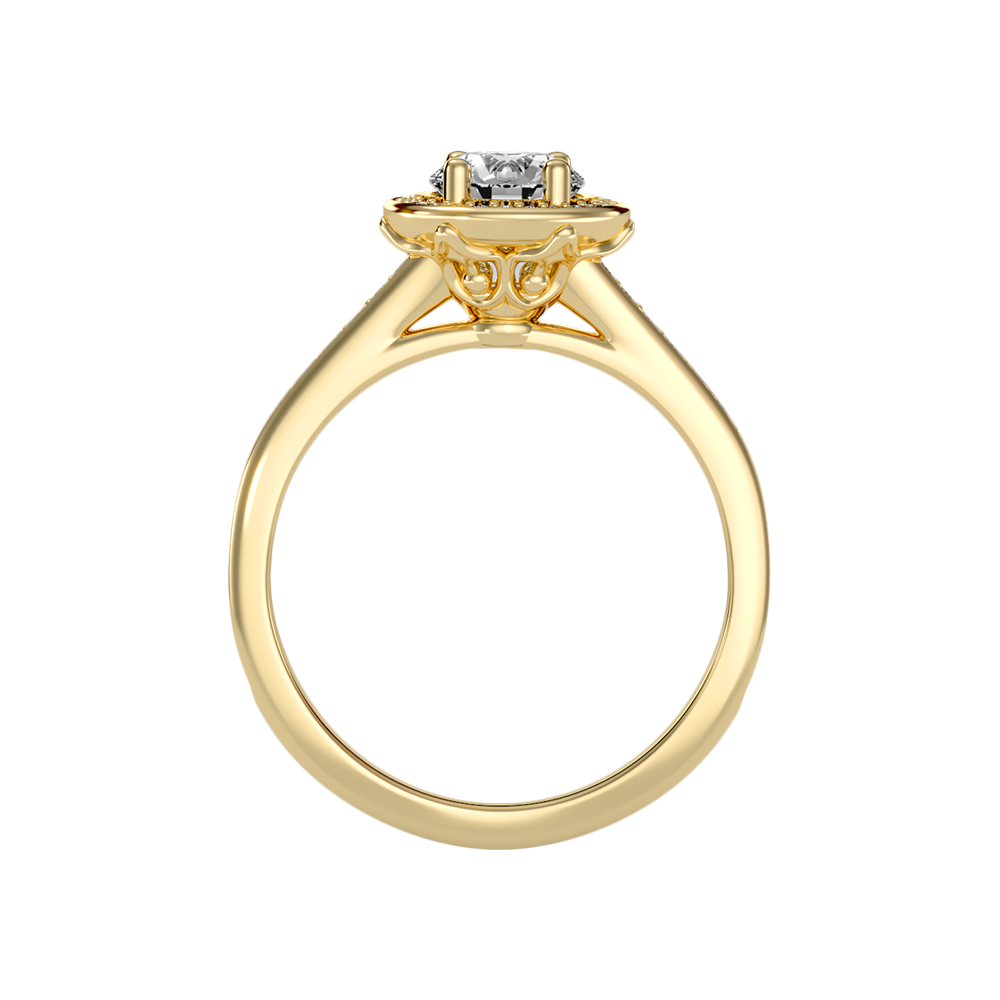 Gulony Classic Halo Diamond Engagement Ring In 925 Sterling Silver - Twelve