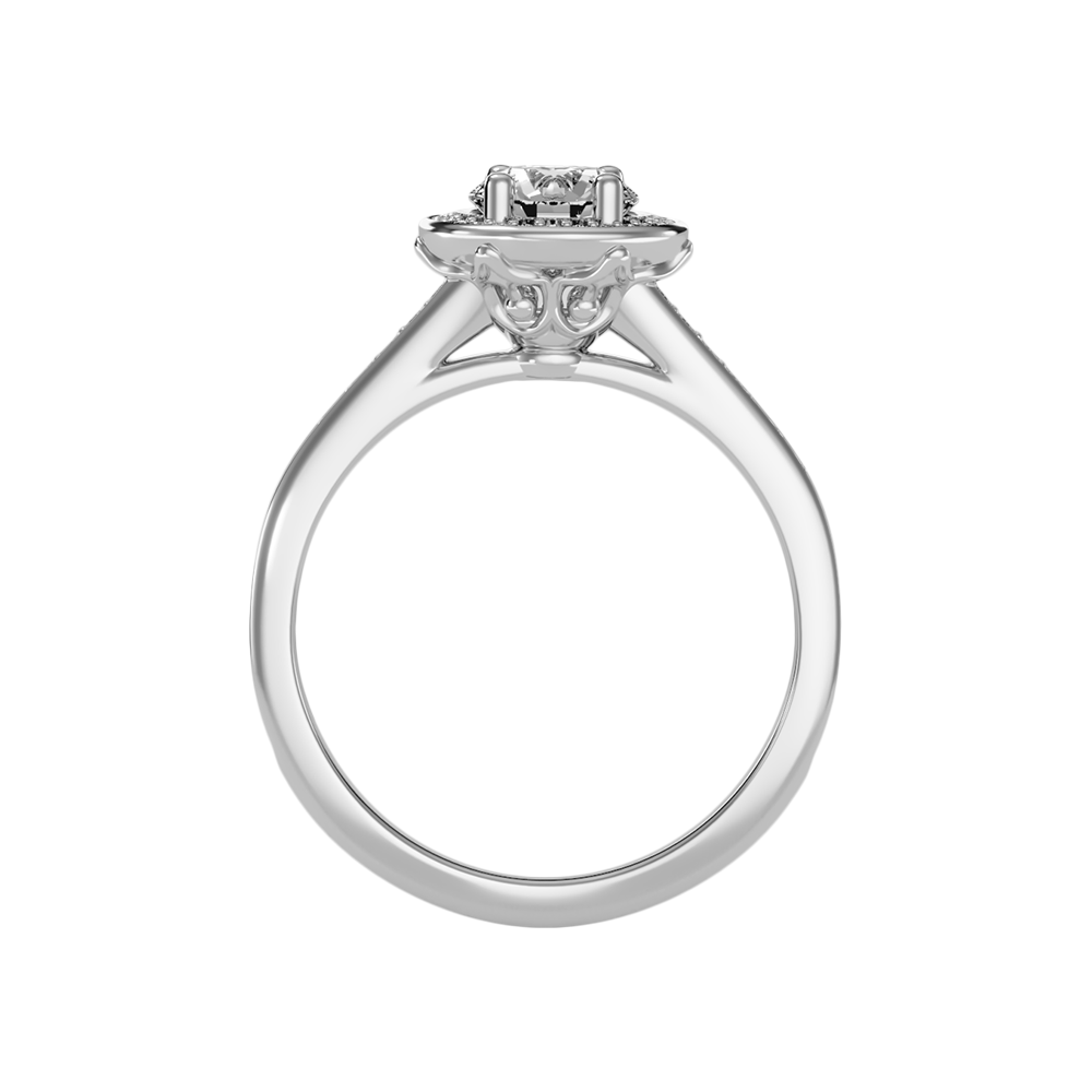 Gulony Classic Halo Diamond Engagement Ring - Two