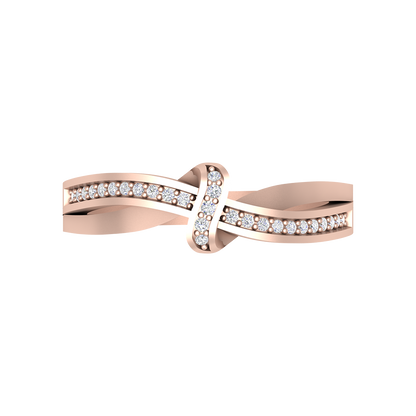 Half Moon Band In 925 Sterling Silver - Two