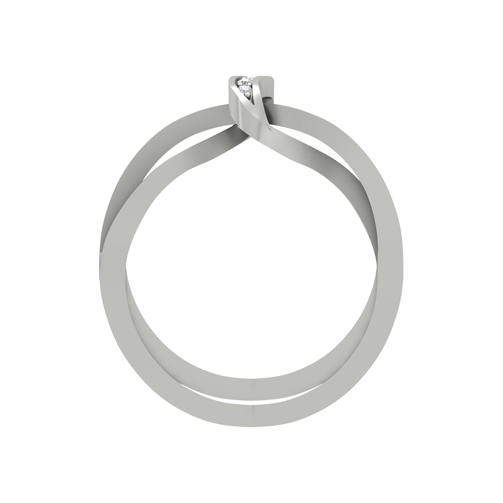 Half Moon Band In 925 Sterling Silver - Eight