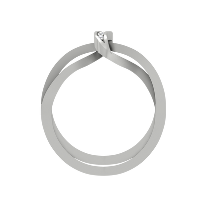Half Moon Band In 925 Sterling Silver - Eight