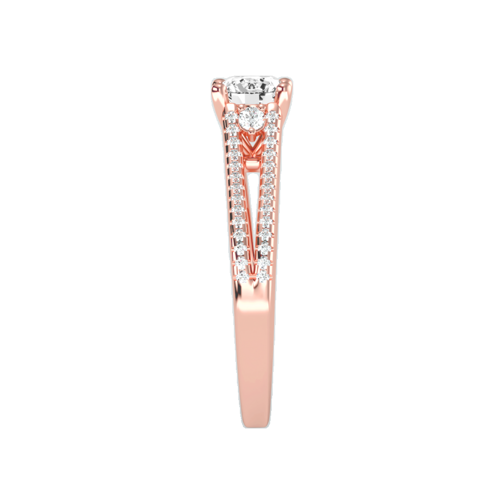 Half Moon Solitaire Ring - Eleven