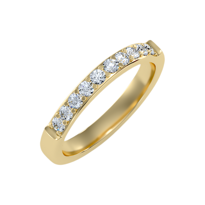 Hapop Half Eternity Band In 925 Sterling Silver - One