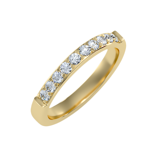 Hapop Half Eternity Band In 925 Sterling Silver - One