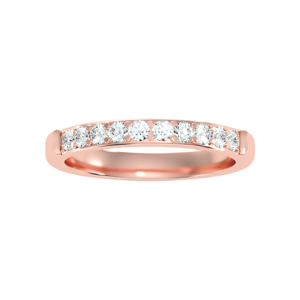 Hapop Half Eternity Band In 925 Sterling Silver - Ten