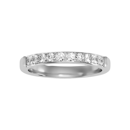 Hapop Half Eternity Band In 925 Sterling Silver - Six