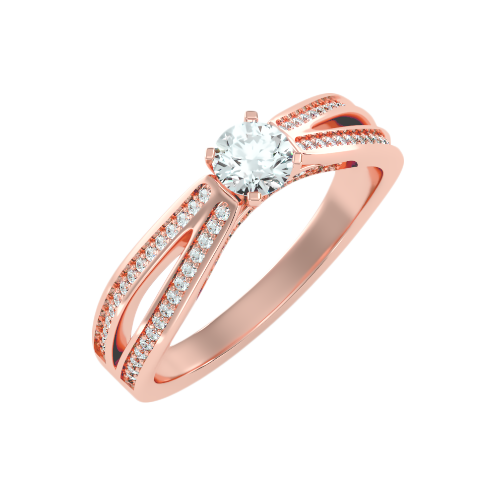 Happy Solitaire Ring In 925 Sterling Silver - One